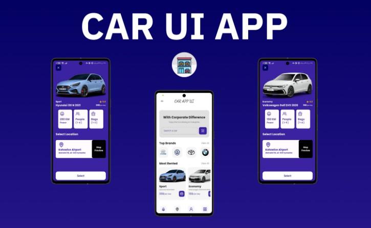 Car App UI built with Flutter