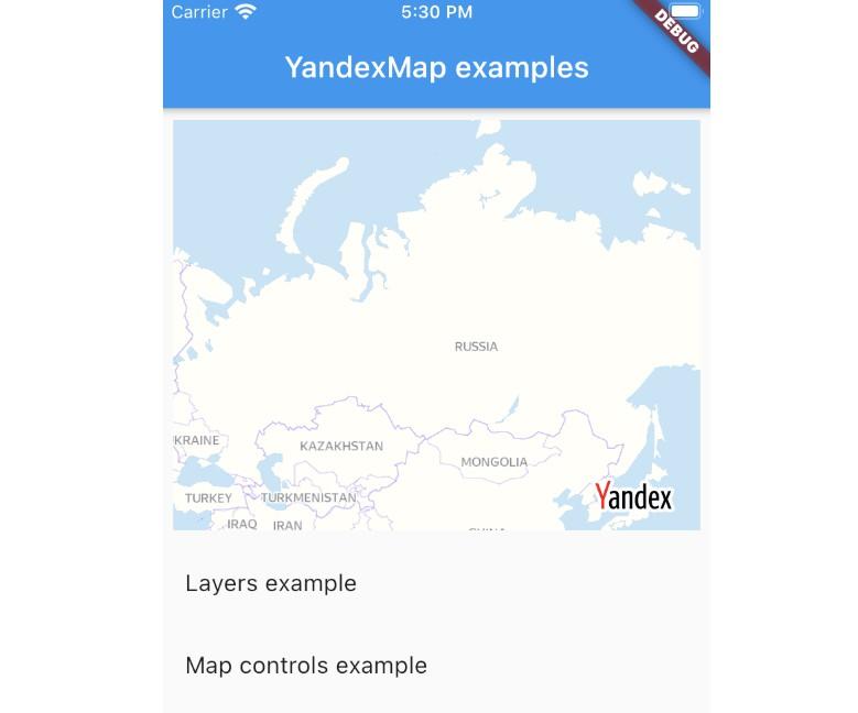 A flutter plugin for displaying yandex maps on iOS and Android