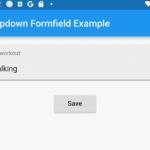 A dropdown form field using a dropdown button inside a form field