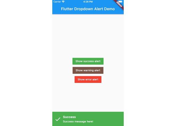 A dropdown alert package for flutter